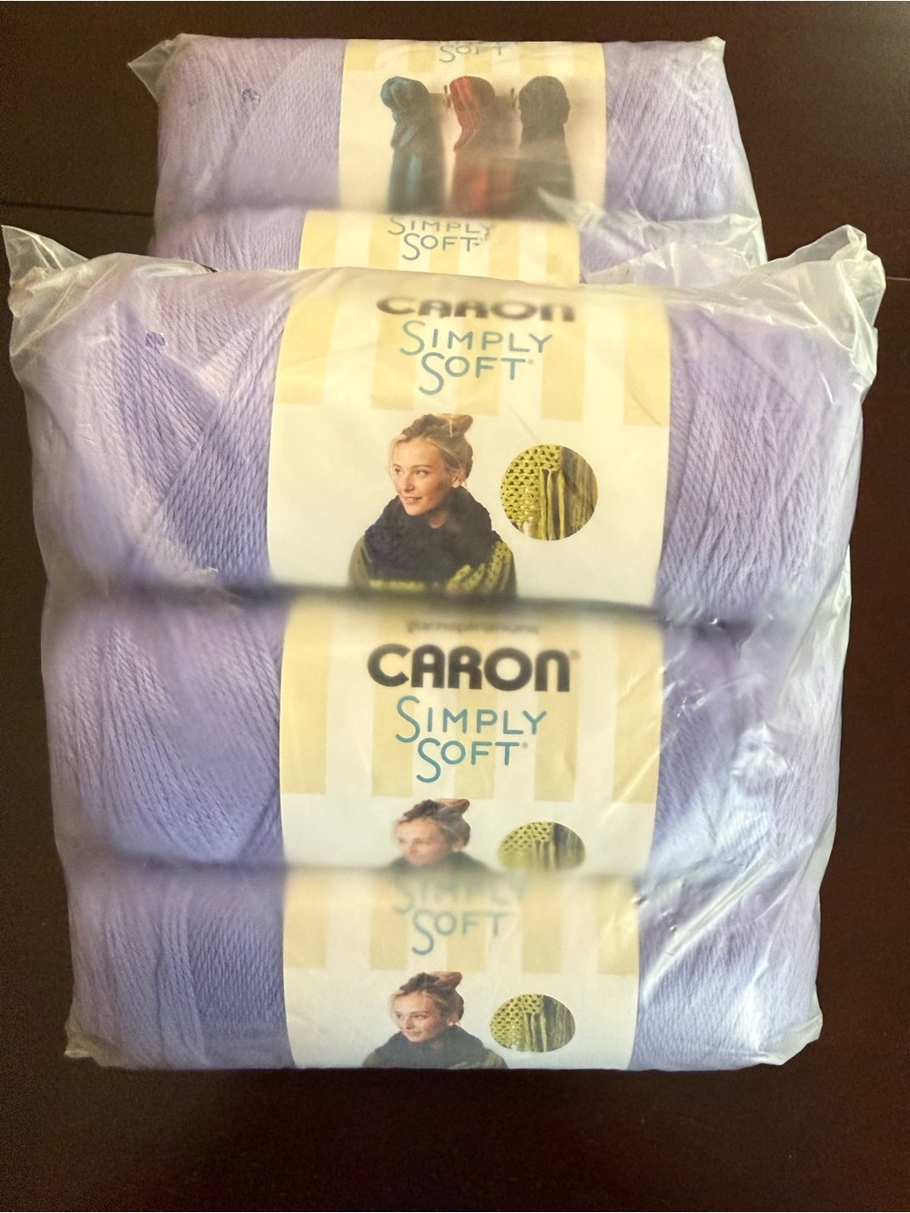 Caron Simply Soft Acrylic Yarn Bundle in Lavender